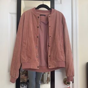 Brandy Melville Mauve corduroy bomber jacket